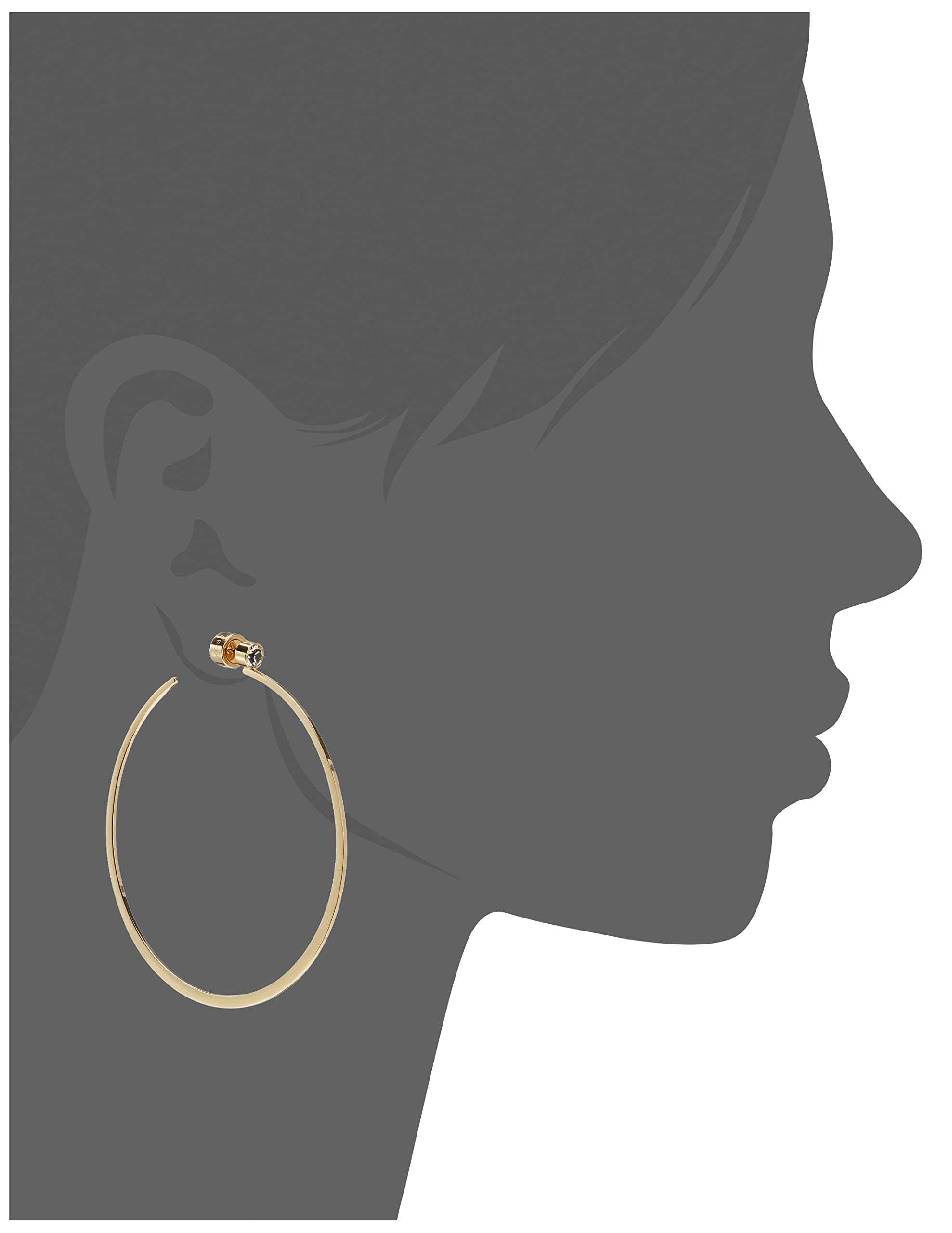 Michael Kors Women's Silver, Rose Gold & Gold Hoop Earrings