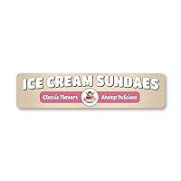 Ice Cream Sundaes Sign - 3 x 13