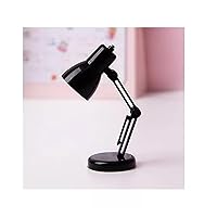 Creative Small Book Lamp Bedroom Small Night Light Mini Fold-able Book Clip Lamp Warm Light Table Lamp 1Pcs (Color : Brown)