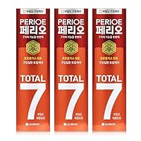 LG Perioe Total 7 Toothpaste - Mild/Lemon Mint 120g (4.2oz) * 3 Packs - Korean Oral Care
