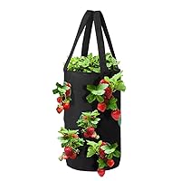 Strawberry Grow bagStrawberry Grow Bag 3 Gallon Hanging Tomato Planter 12 Holes Planting Bags for Vegetables