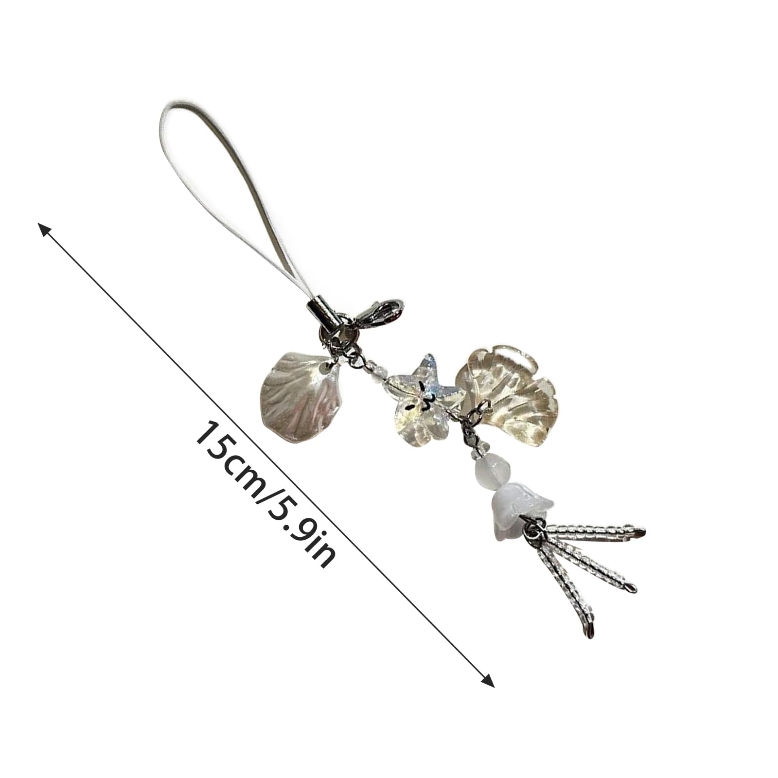 KUFptva Jellyfish Star Pendant Keychain Phone Strap Lanyard Tassels Keyring Strap Backpack Charm Car Keys Decoration