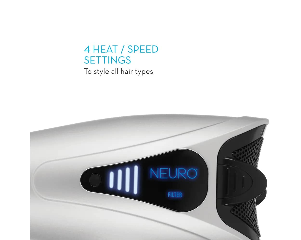Paul Mitchell Neuro Light Tourmaline Hair Dryer, Multiple Heat + Speed Settings, Cool Shot Button