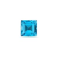 0.10-0.12 Cts of 2.5 mm AAA Square Step Cut (1 pc) Loose Swiss Blue Topaz