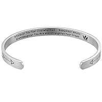 Jude Jewelers Stainless Steel Inspirational Mantra Cocktail Party Graduation Statement Encouragement Bangle Bracelet