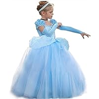 Princess Costume for Girls Princess Dress Birthday Party Halloween Costume Cosplay Dress up for Little Girls