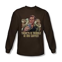 Star Trek - Mens Coffee Tribble Long Sleeve Shirt in Coffee