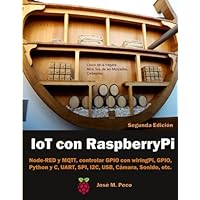 IoT con Raspberry Pi: Node-RED y MQTT, control de los GPIO con wiringPi y RPI, Python y C, UART, SPI, I2C, USB, Camara, Sonido, etc (Spanish Edition)