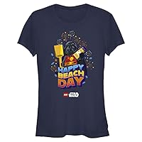 LEGO Star Wars Happy Beach Day -Women's Fast Fashion Short Sleeve Tee Shirt, Navy Blue, XX-Large