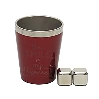 Ogura Pottery 147800 Stainless Steel Tumbler, SMILE with Ice Cubes, Pack of 3