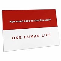 3dRose How Much Does Abortion Cost on Red Background - Desk Pad Place Mats (dpd-60813-1)