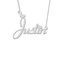 Customized Stainless Steel Heart Pendant Necklace Personalized Name Necklace for Women