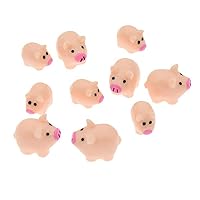 10pcs Kawaii Resin Pig Micro Landscaping Miniatures Lovely Dollhouse Home Decoration