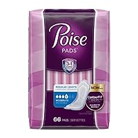 Poise Pad, Moderate Absorbency, Regular, 66ct - 4 Pack