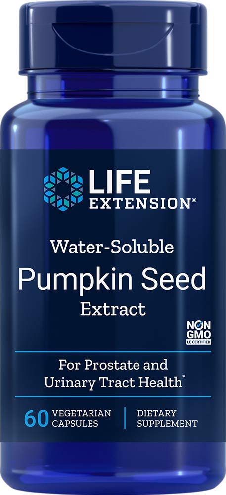 Water-Soluble Pumpkin Seed Extract 60 vegetarian capsules-PACK-3 by LifeExtension