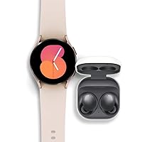 SAMSUNG Galaxy Watch 5 + Buds 2 Bundle, 40mm LTE Smartwatch w/Body, Health, Fitness, Sleep Tracker, Pink Band and True Wireless Bluetooth Earbuds w/Noise Cancelling, Ambient Sound, Graphite
