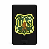 US Forest Service Bigfoot USB Flash Drive Personalized Credit Bank Card Memory Stick Storage Drive