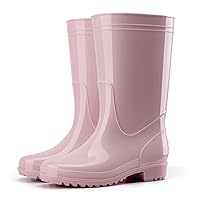 HISEA Women's Rain Boots Waterproof Rubber Mid-calf Rainboots