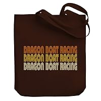Dragon Boat Racing RETRO COLOR Canvas Tote Bag 10.5