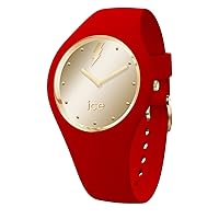 Ice-Watch - ICE Glam Rock Kiss - Red Ladies Watch with Silicone Strap - 019861 (Medium), red, Strap.