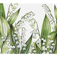 2 Set of 4 Individual Lily Of The Valley Paper Luncheon Napkins, Luncheon Napkins Decoupage, Art and Craft Projects - Eb5