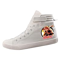 Fairy Tail Anime Unisex High-Top Canvas Shoes Lace-up Pump Trainers Fashion Sneakers Flats Plimsolls 6 M US Women/4 M US Men White 3