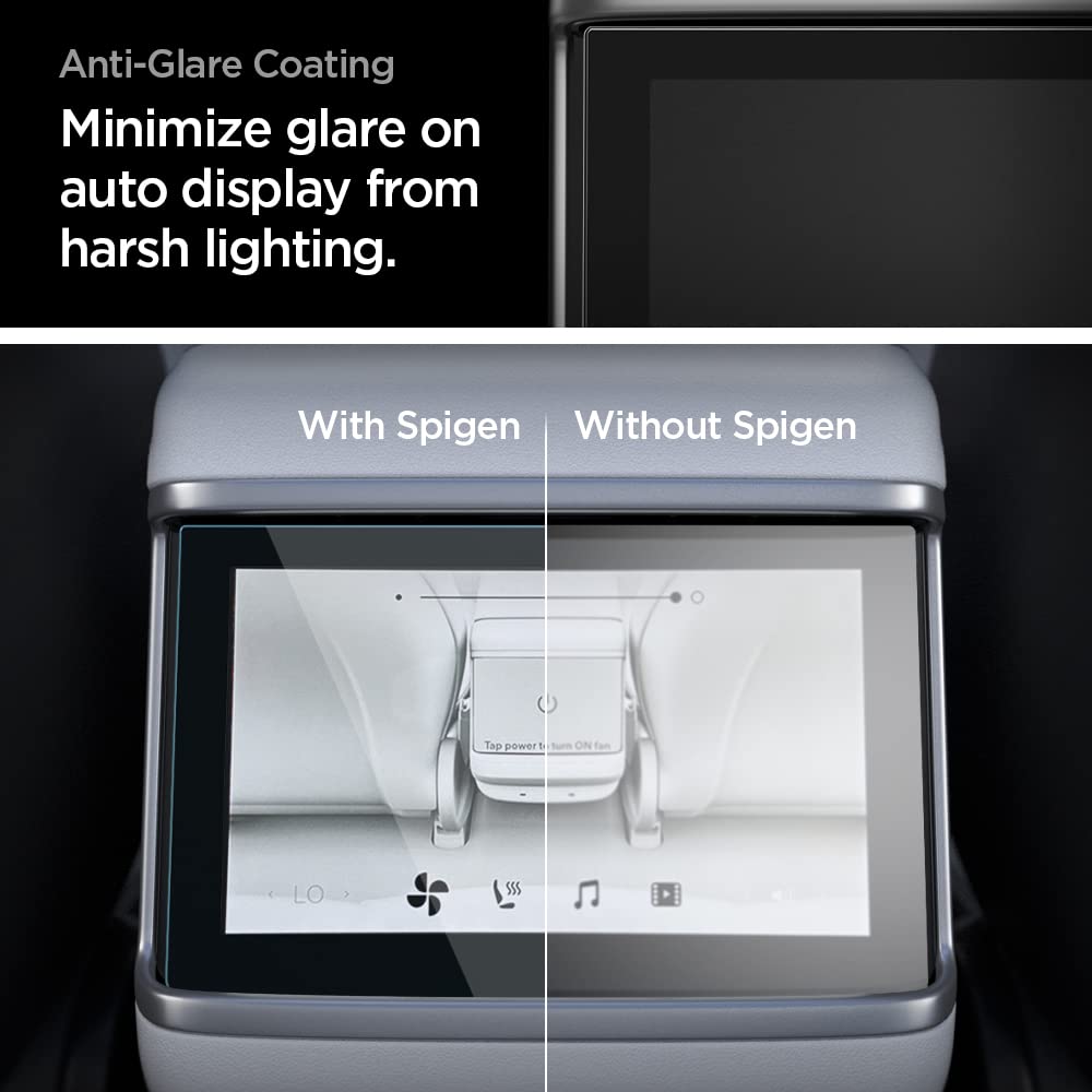 Spigen Tempered Glass Screen Protector [GlasTR Slim] designed for 2022/2021 Tesla Refreshed Model S/X 8