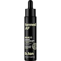Dark Self Tan Drops for Face | Tanned AF - Darkest Self Tanner Bronzing Glow Drops, Vegan, Cruelty Free, 1.0 Fl Oz