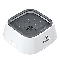 ELS PET Dog Water Bowl, No Spill Dog Water Bowl 35oz/1L, Non-Slip Slow Feeder Dog Water Bowl with Floating Disk, Vehicle Carried Zero Splash Dog Water Bowl for Dogs, Cats