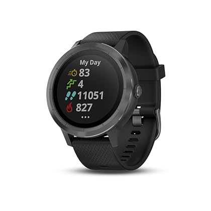 Garmin 010-01769-11 Vívoactive 3, GPS Smartwatch Contactless Payments Built-In Sports Apps, Black/Slate