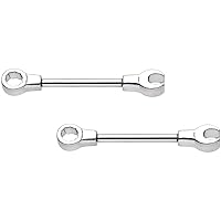 Body Candy Stainless Steel Combo Wrench Barbell Nipple Ring Set of 2 14 Gauge 13mm