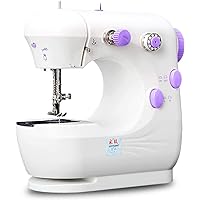 GaoFan Mini Handheld Sewing Machine, Portable Electric Crafting Mending Machine Adjustable,with Embroidery Machine for Household & Beginner,Purple