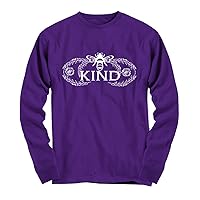 Bee Kind Tops Tees Plus Size Graphic Novelty Simple Clothing Women Youth Long Sleeve T-Shirt Purple