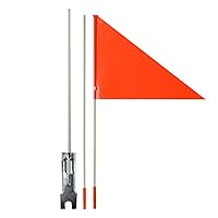 Bicycle Safety Flag Kayak Flag Pole Flag Pole Flag Pole Flags Kit High Visibility Waterproof Adjustable Bicycle Safety Flags Inflatable Boat Safety Flags for Kids Bicycle Canoe Boat Kids Cycling Marine Boat Canoe Kayak Outdoor 114cm