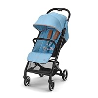 Beezy 2 Compact and Lightweight Travel Stroller - Compatible with CYBEX Car Seats , Beach Blue