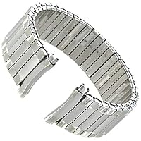 18-21mm Hadley Roma Stainless Steel Curved End Mens Expansion Watch Band 7726