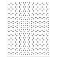 108 Blank Round White Essential Oil Top (Cap) Stickers, 1/2