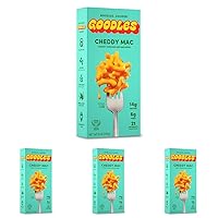 Goodles Cheddy Mac Creamy Cheddar and Macaroni Pasta - Nutrient Packed with Real Cheese, Fiber, Protein, Prebiotics, Plants, & Vegetables | Non-GMO, Organic Ingredients [Cheddy Mac, 6 oz. 4 Pack]