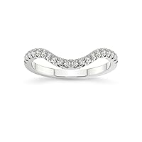 FRIENDLY DIAMONDS 1/6 Carat - 3/8 Carat Lab Grown Diamond Band Ring | 14K White, Yellow & Rose Gold | Lab Diamond Matching Band For Ring | FG-VS1-VS2 Quality