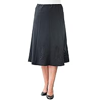 Fashion Friendly Ladies Lined Skirt with Embroidery