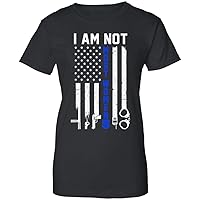 Women's Police I Am Not Most Women Thin Blue Line USA Flag Shirt Ladies' Short Sleeve Tee