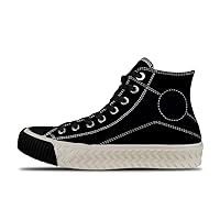 black1 Custom high top lace up Non Slip Shock Absorbing Sneakers Sneakers with Fashionable Patterns