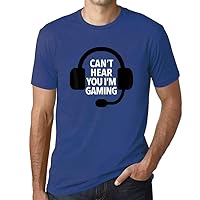 Graphic Men's Can't Hear You I'm Gaming T-Shirt Funny Esports Tee Gift Idea Royal Blue Gift Idea