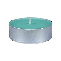 12-Piece Tin Cups Tealight Candles, Mega Oversized Aqua s