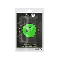 Shots Ouch Cock Ring & Ball Strap - Glow in The Dark