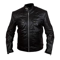 Unisex Hero Character Genuine CowHide Black Leather Jacket