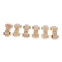 ERINGOGO 6pcs Wooden Graffiti Car Wooden DIY Car Kids Arts and Crafts Wooden Toy Car Unfinished DIY Car Models Unpainted Wooden Cars Unfinished Wooden Car Supplies Child Puzzle