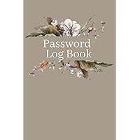 Password Log Book - Alphabetical Tabs - Pocket Sized Internet Login Website Username Password Organizer Notebook: Beautiful Floral Minimalistic Design Password Log Book - Gift for Mom, Teacher, Friend