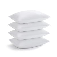 Bed Pillows for Sleeping, Cooling Hotel Quality with Premium Soft 3D Down Alternative Fill for Back, Stomach or Side Sleepers, King (Pack of 4), White 4 Count