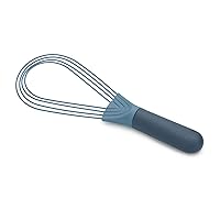 Joseph Joseph 981000 Twist Whisk 2-In-1 Collapsible Balloon and Flat Whisk Silicone Coated Steel Wire, Sky
